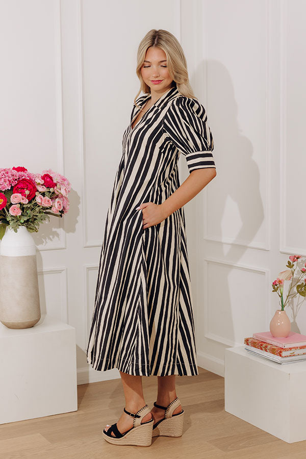 Stripe A Pose Midi Dress in Black – Impressions Online Boutique Stripe A Pose Midi Dress in Black – Impressions Online Boutique