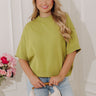 Soho Soft Knit Sweater Top in Lime Image - 1