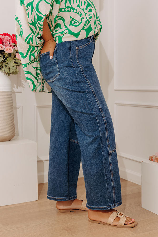 The Julia High Waist Tummy Control Crop Barrel Leg Jean Curves Image - 3