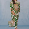 Amalfi Views Caftan Midi Dress in Green Image - 1