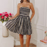 Social Hour Stripe Mini Dress Image - 1