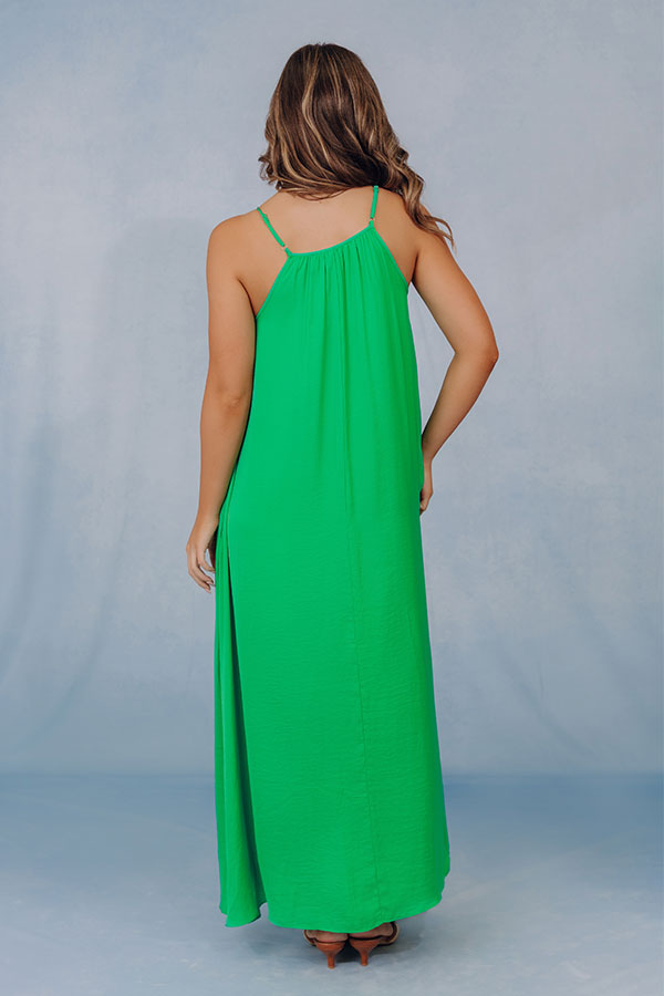Color Pop Maxi Dress In Kelly Green Image - 3