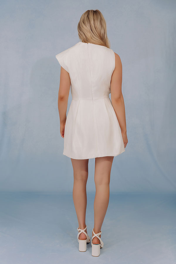 Garden Gala Asymmetrical Floral Mini Dress in White Impressions Online Boutique Garden Gala Asymmetrical Floral Mini Dress in White Impressions Online Boutique