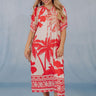 Oasis Escape Midi Dress in Red Image - 1