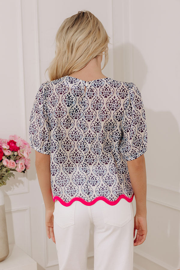 Kensington Charm Linen-Blend Top Image - 4