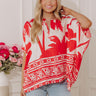 Oasis Escape Oversized Top in Red Image - 1