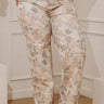 The Joy High Waist Floral Tummy Control Straight Leg Jean Curves Image - 1