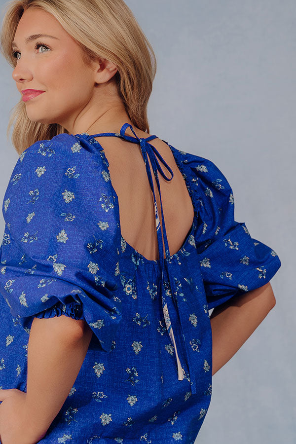 Mediterranean Daydream Floral Mini Dress Image - 4
