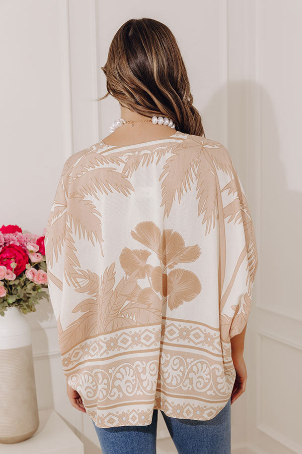 Oasis Escape Oversized Top in Iced Latte Image - 5