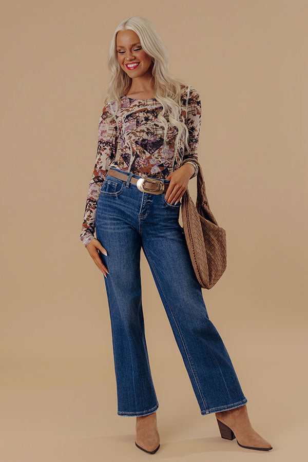 RISEN Kalena High Waist Tummy Control Straight Leg Jean Image - 2