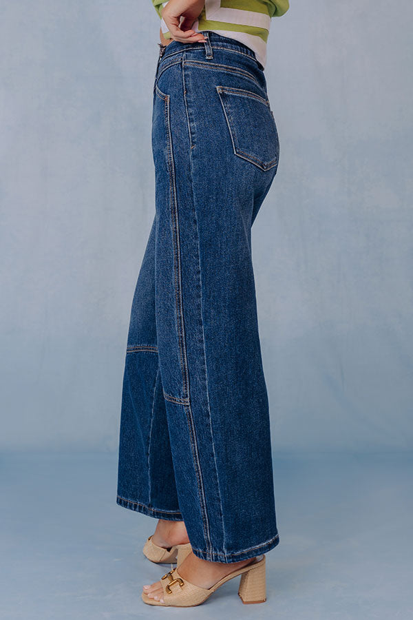 The Julia High Waist Tummy Control Crop Barrel Leg Jean Image - 4