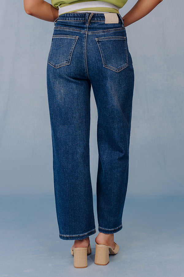 The Julia High Waist Tummy Control Crop Barrel Leg Jean Image - 5
