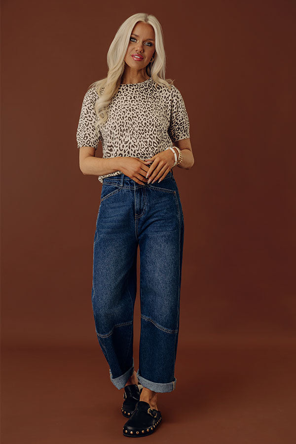 The Julia High Waist Tummy Control Crop Barrel Leg Jean Image - 2