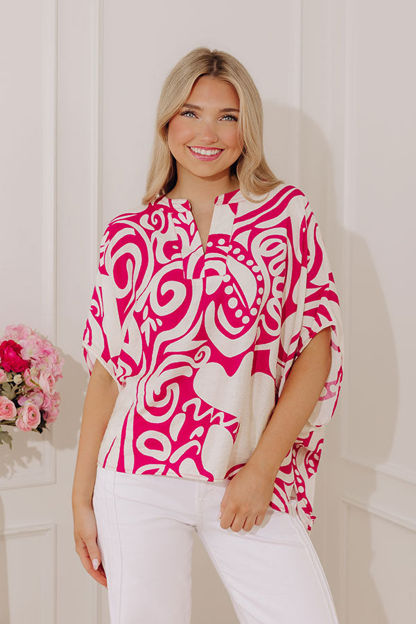Resort Ready Dolman Top in Fuchsia Image - 1