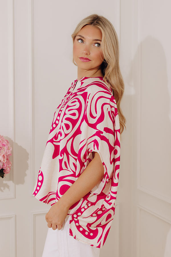 Resort Ready Dolman Top in Fuchsia Image - 2
