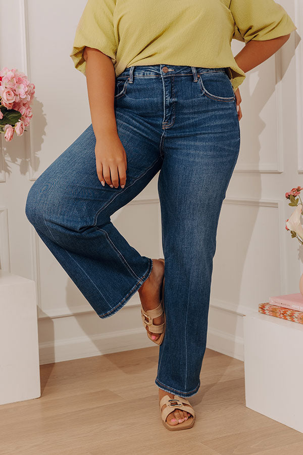 RISEN Kalena High Waist Tummy Control Straight Leg Jean Curves