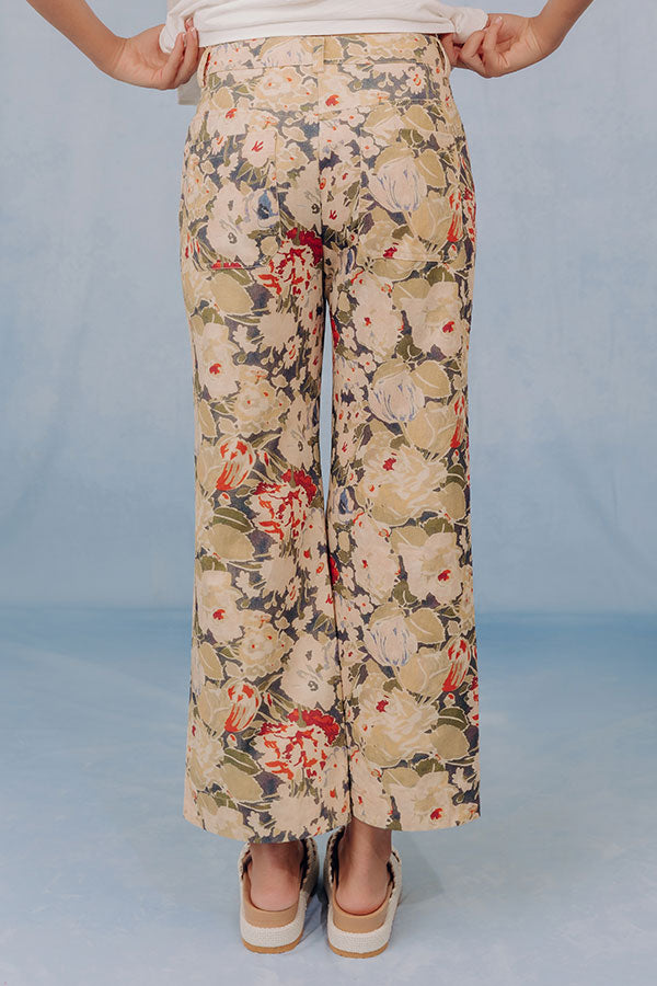 The Faye High Waist Floral Straight Leg Jean Image - 4