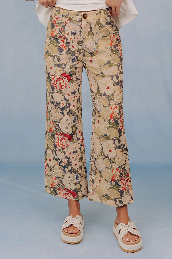 The Faye High Waist Floral Straight Leg Jean Image - 2