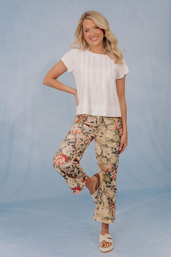 The Faye High Waist Floral Straight Leg Jean Image - 1