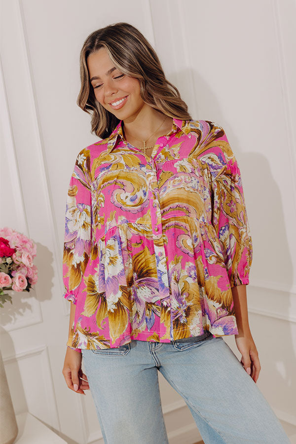 Sweet Moments Floral Babydoll Top Image - 2
