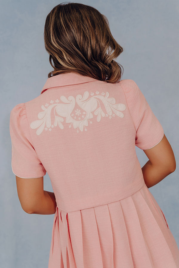Chantilly Charm Embroidered Mini Dress Image - 4