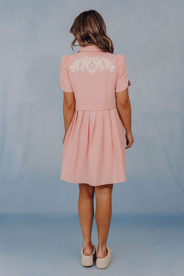 Chantilly Charm Embroidered Mini Dress Image - 3