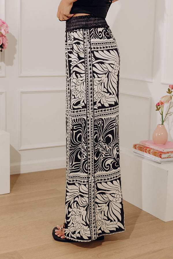 Penthouse Petals High Waist Floral Wide Leg Pants Image - 2