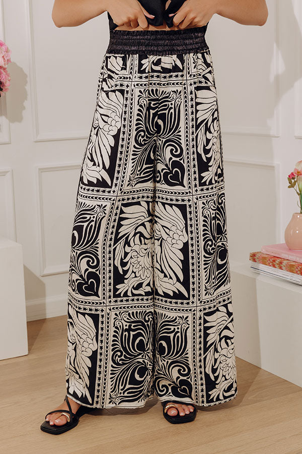 Penthouse Petals High Waist Floral Wide Leg Pants Image - 1