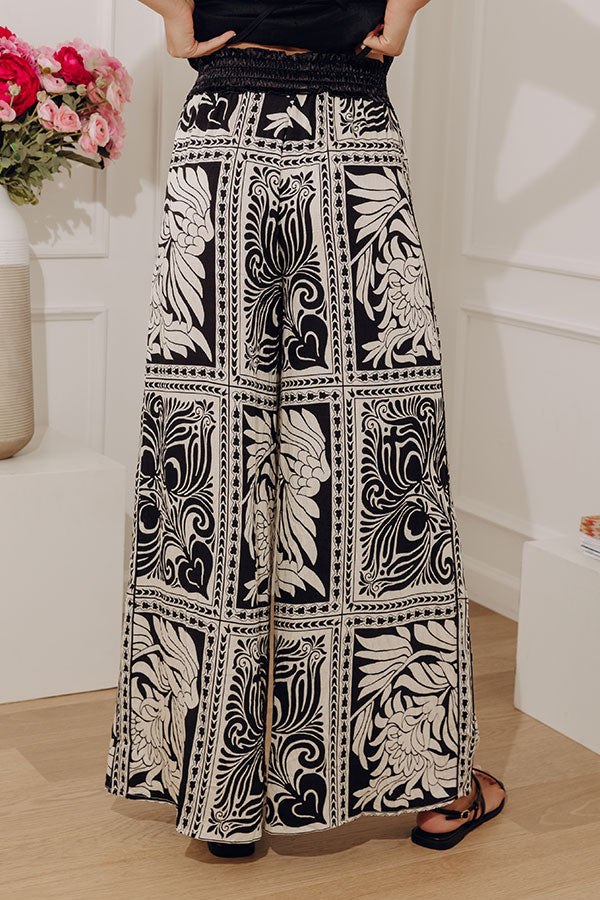 Penthouse Petals High Waist Floral Wide Leg Pants Image - 3