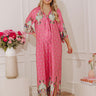 Capri Cabana Satin Maxi Dress in Pink Image - 1