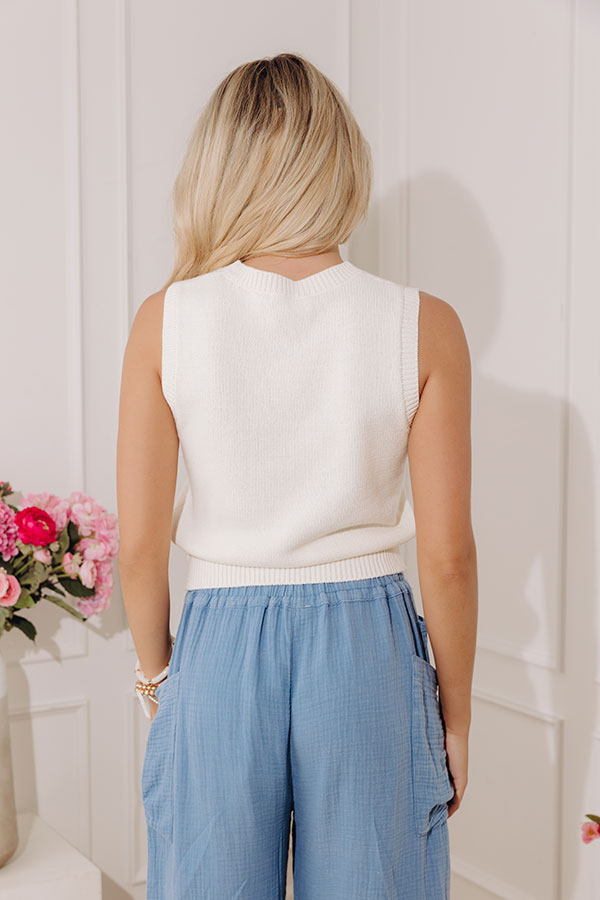 Tailgate Favorite Embellished Knit Vest Top Image - 4