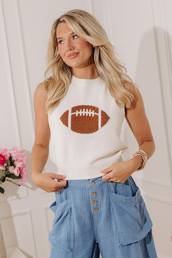 Tailgate Favorite Embellished Knit Vest Top Image - 1