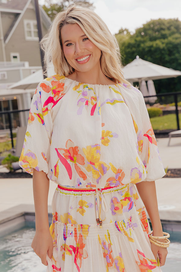 Vineyard Brunch Floral Top Image - 1