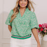 Brunch Chic Jacquard Top Image - 1