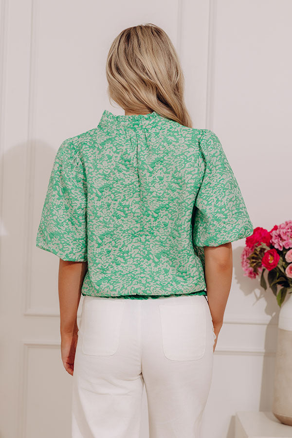 Brunch Chic Jacquard Top Image - 5