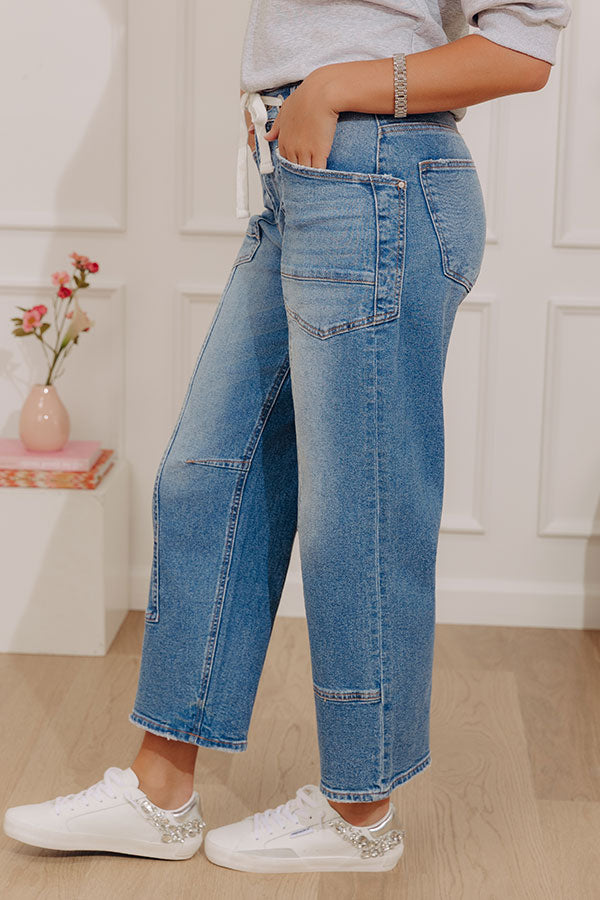 RISEN Calvin Midrise Barrel Leg Jean Image - 3