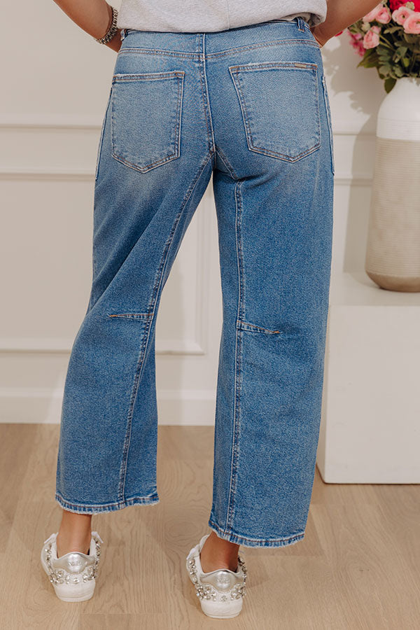 RISEN Calvin Midrise Barrel Leg Jean Image - 4