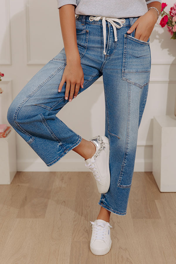 RISEN Calvin Midrise Barrel Leg Jean Image - 1