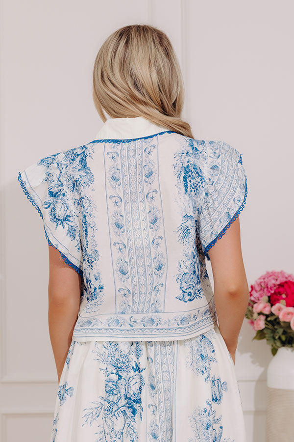 Kensington Garden Floral Button Up Top Image - 5