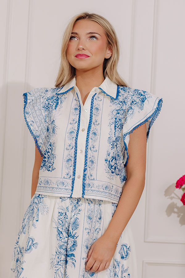 Kensington Garden Floral Button Up Top Image - 3