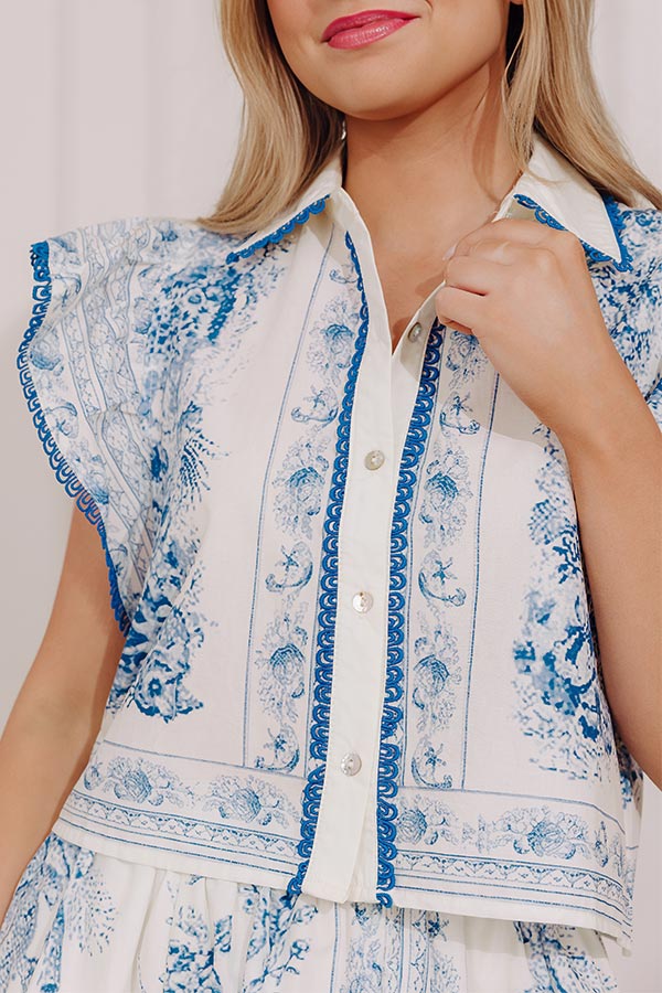 Kensington Garden Floral Button Up Top Image - 2
