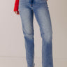 RISEN Kristy High Waist Straight Leg Jean in Medium Wash Image - 1