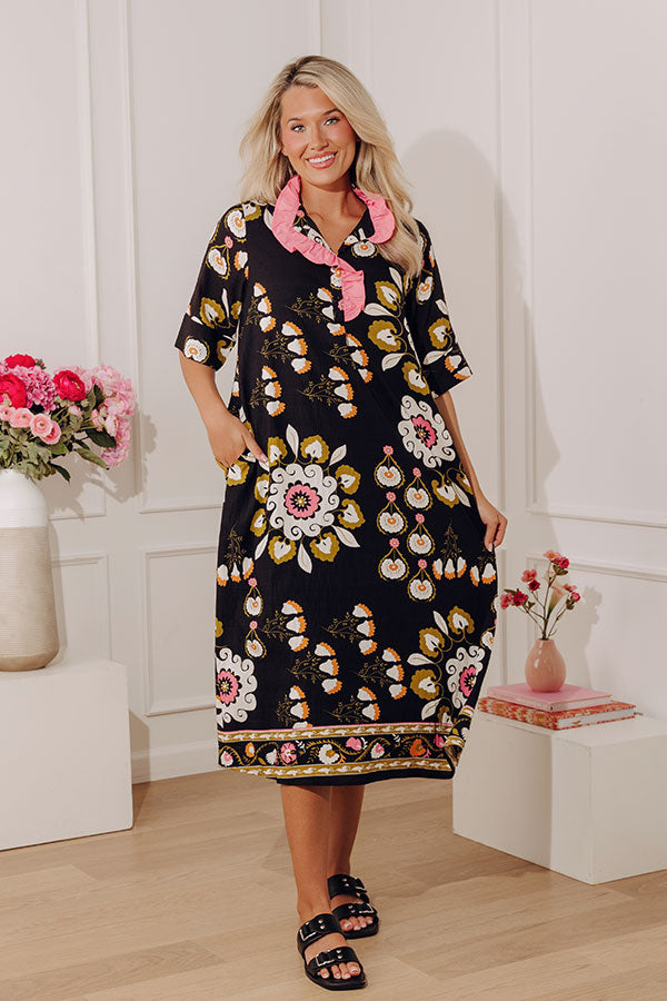 Flower Market Chic Midi Dress