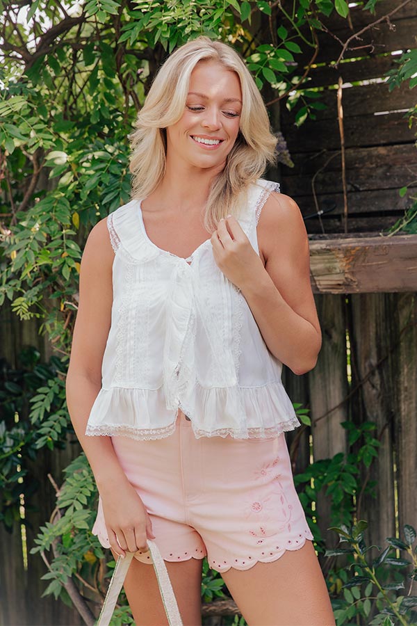 Lace and Grace Front Tie Top
