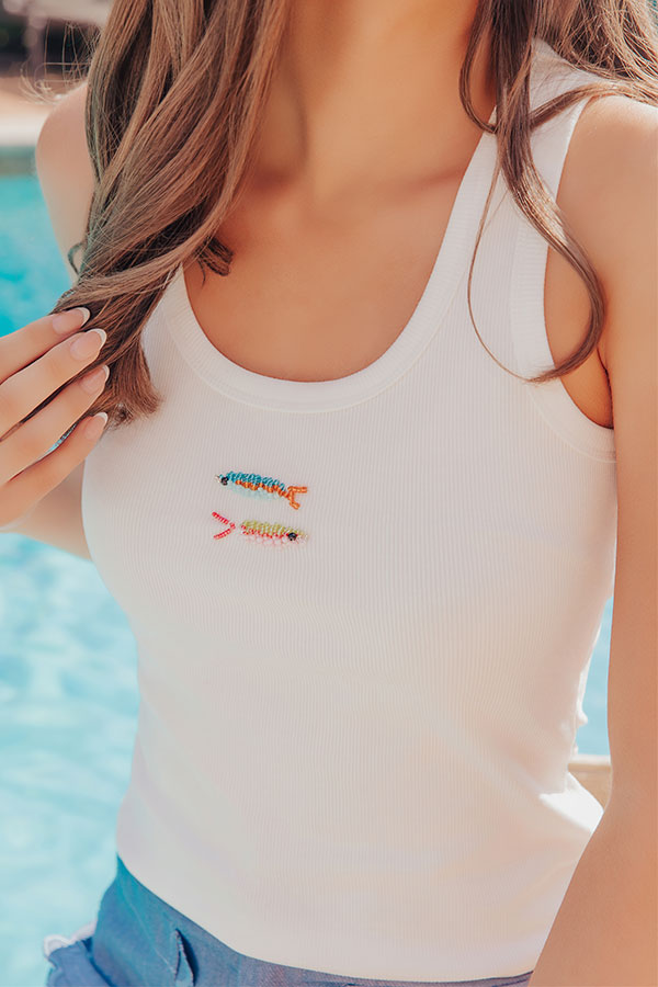 Catch Of The Day Beaded Tank Image - 2