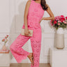 Petal Lane High Waist Wide Leg Eyelet Pants Image - 1
