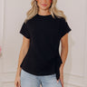 Casually Yours Knit Side Tie Top in Black Image - 1
