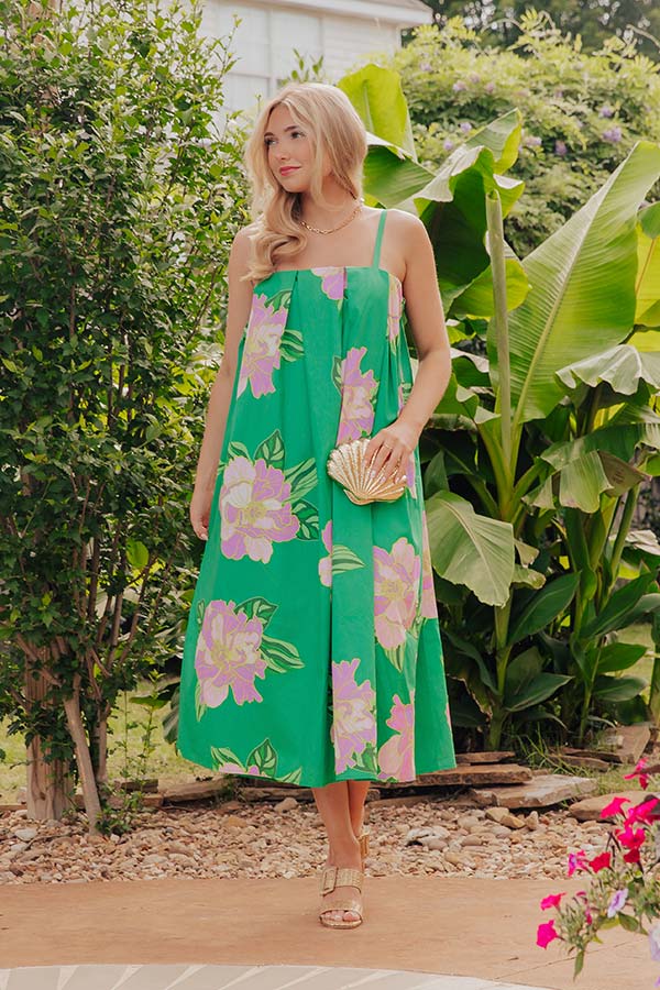 Vacay Escape Floral Midi Dress Image - 1