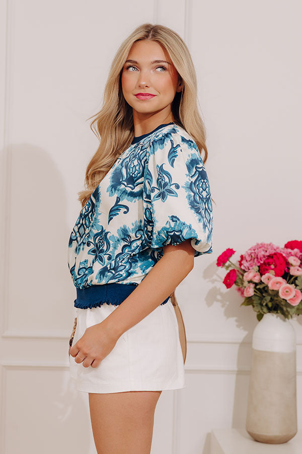 Fifth Avenue Chic Floral Satin Top Image - 3