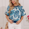 Fifth Avenue Chic Floral Satin Top Image - 1